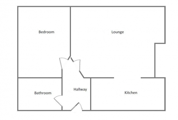 Floor Plan Image for 1 Bedroom Flat for Sale in Tavistock