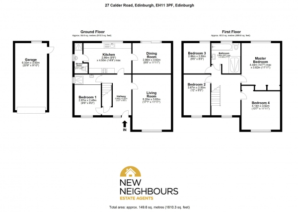 Floor Plan Image for 5 Bedroom Detached House for Sale in Calder Road, Edinburgh