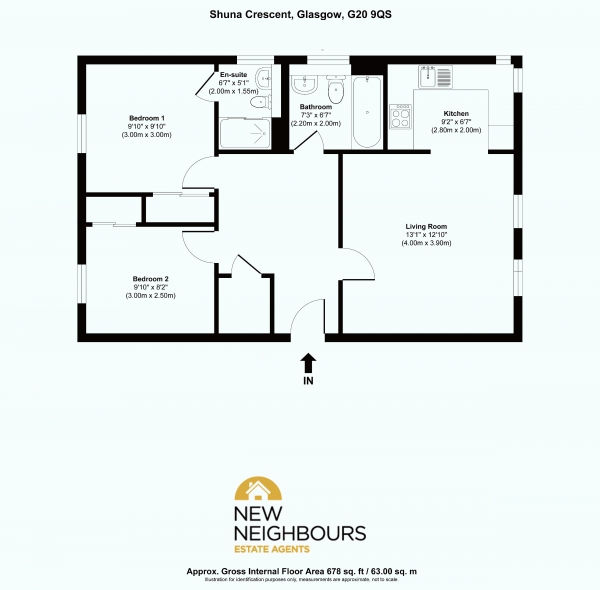 Floor Plan Image for 2 Bedroom Apartment for Sale in Shuna Crescent, Glasgow