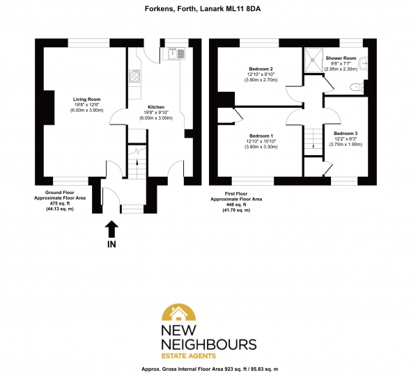 Floor Plan Image for 3 Bedroom Terraced House for Sale in Forkens, Forth