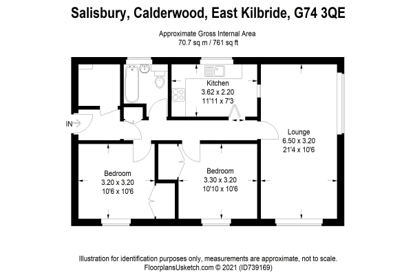Floor Plan Image for 2 Bedroom Apartment for Sale in Salisbury, East Kilbride Glasgow