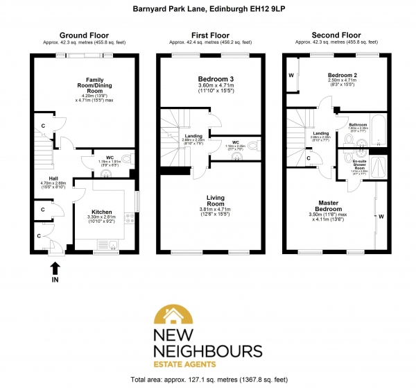 Floor Plan Image for 3 Bedroom Terraced House for Sale in Barnyard Park Loan, Edinburgh