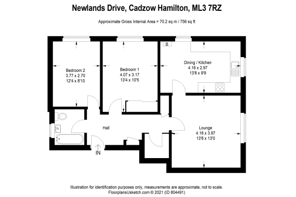 Floor Plan Image for 2 Bedroom Apartment for Sale in Newlands Drive, Hamilton