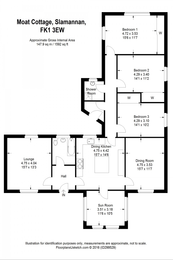 Floor Plan Image for 3 Bedroom Cottage for Sale in Balmulzier Road, Falkirk