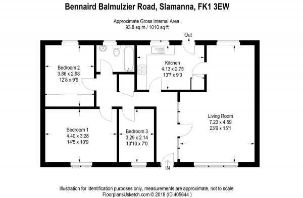 Floor Plan Image for 3 Bedroom Detached Bungalow for Sale in Balmulzier Road, Slamannan Falkirk