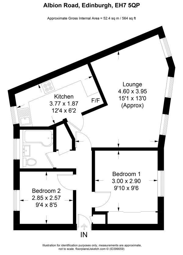 Floor Plan Image for 2 Bedroom Apartment for Sale in Albion Road, Edinburgh