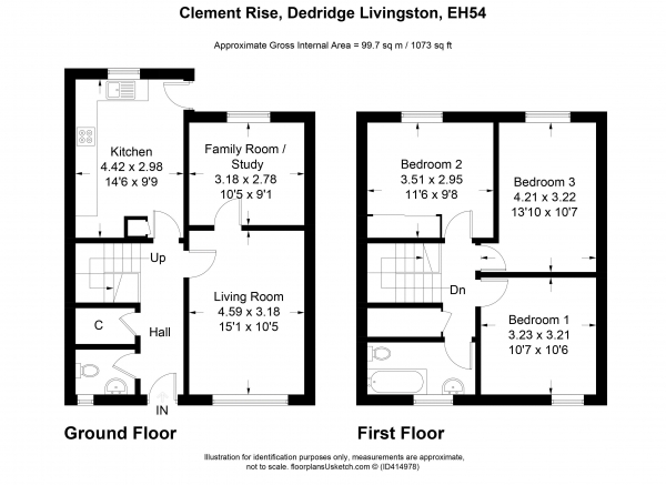 Floor Plan Image for 3 Bedroom Terraced House for Sale in Clement Rise, Livingston