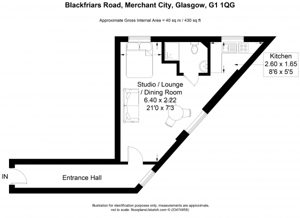 Floor Plan Image for Apartment for Sale in Blackfriars Road, Glasgow