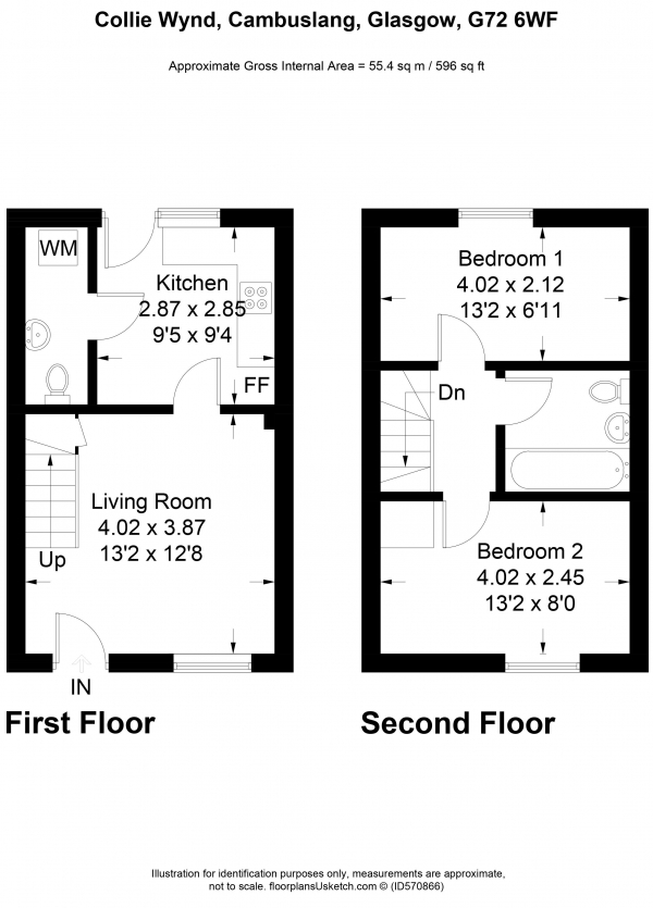 Floor Plan Image for 2 Bedroom Terraced House for Sale in Collie Wynd, Glasgow