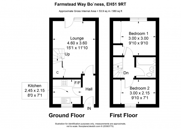 Floor Plan Image for 2 Bedroom Terraced House for Sale in Farmstead Way, Boness