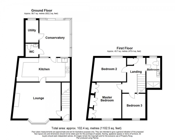 Floor Plan Image for 3 Bedroom Terraced House for Sale in Ryton Village East, Ryton