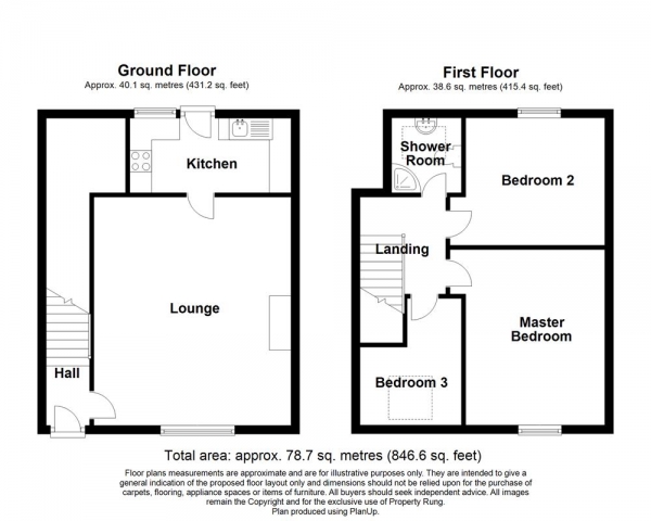 Floor Plan Image for 3 Bedroom Terraced House for Sale in Woodbine Cottages, Ryton, NE40 3AW