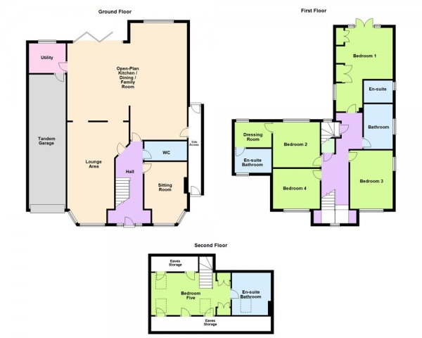 Floor Plan Image for 5 Bedroom Detached House for Sale in Mellish Road, Walsall, WS4 2DF