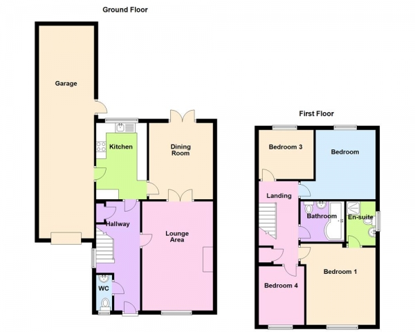 Floor Plan Image for 4 Bedroom Detached House for Sale in Edelweiss Close, Tame Bridge