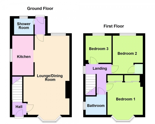 Floor Plan Image for 3 Bedroom Semi-Detached House for Sale in Birmingham Road, Aldridge, Walsall, WS9 0AE