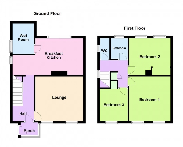 Floor Plan Image for 3 Bedroom Semi-Detached House for Sale in Redhouse Lane, Aldridge, WS9 0DQ