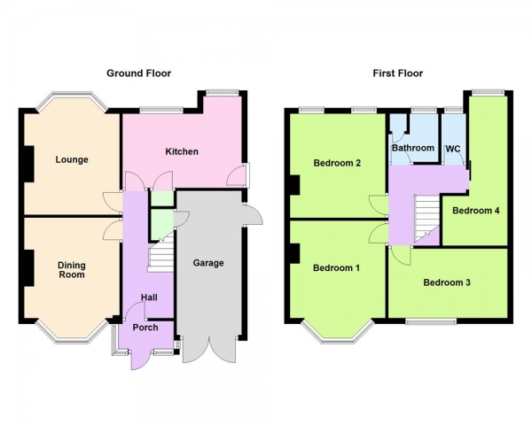 Floor Plan Image for 4 Bedroom Semi-Detached House for Sale in Westway, Pelsall, WS4 1DL