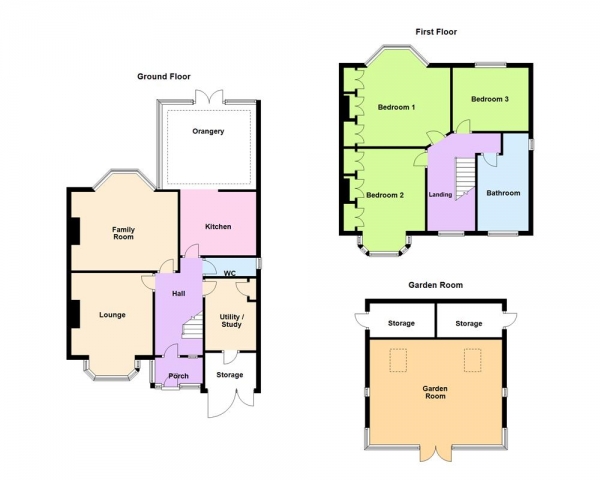 Floor Plan Image for 3 Bedroom Detached House for Sale in Sutton Road, Walsall, WS5 3AY