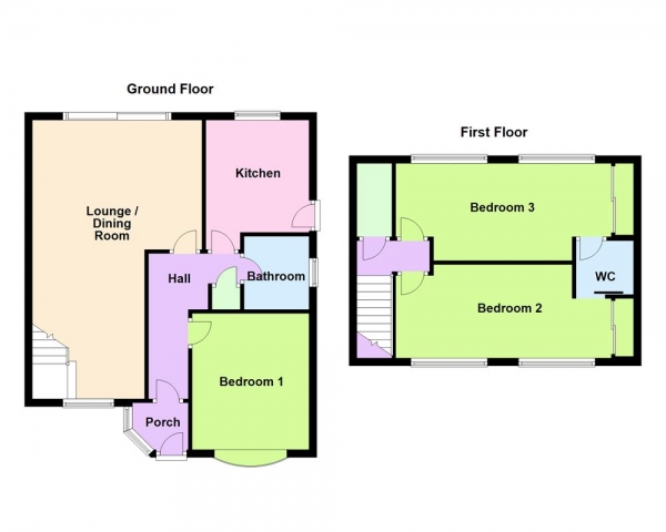 Floor Plan Image for 3 Bedroom Bungalow for Sale in Knoll Croft, Aldridge, WS9 8LR