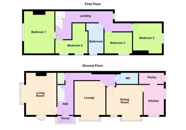 Floor Plan for 4 Bedroom Property for Sale in Birmingham Road, Aldridge, WS9 0AQ, Aldridge, WS9, 0AQ - OIRO &pound450,000