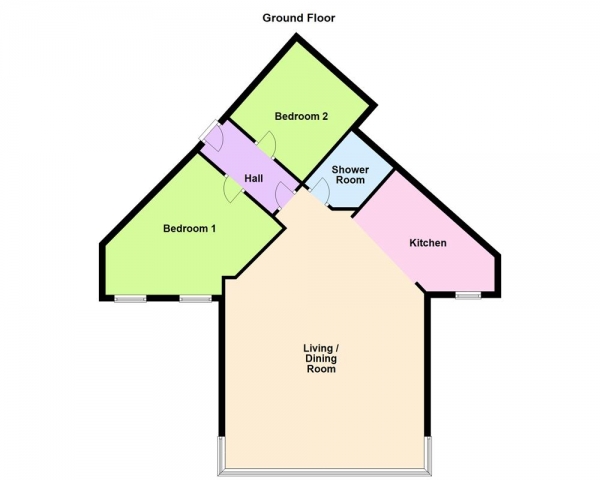 Floor Plan Image for 2 Bedroom Apartment for Sale in Gallery Square, Walsall, WS2 8LN