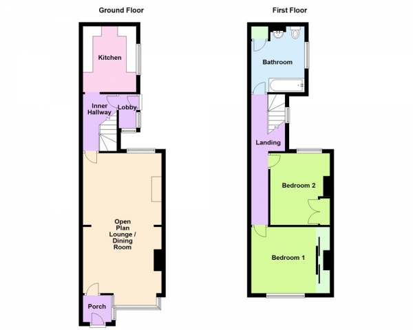 Floor Plan Image for 2 Bedroom Semi-Detached House for Sale in Lichfield Road, Bloxwich, WS3 3LY