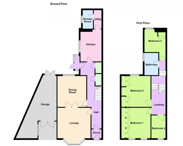 Floor Plan Image for 4 Bedroom Semi-Detached House for Sale in Borneo Street, Walsall, WS4 2HY