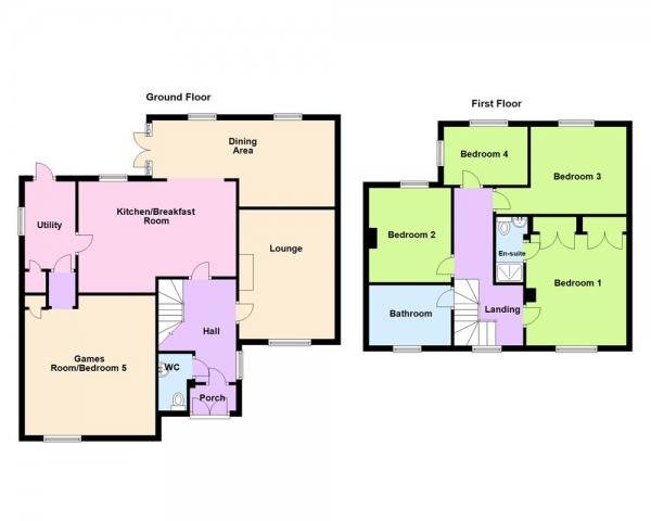 Floor Plan Image for 4 Bedroom Detached House for Sale in Bosty Lane, Aldridge, WS9 0QG