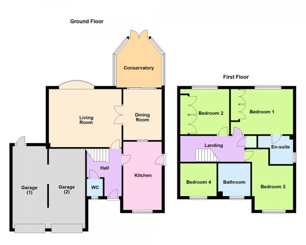 Floor Plan Image for 4 Bedroom Detached House for Sale in Alnwick Road, Turnberry Estate, Bloxwich, WS3 3XD