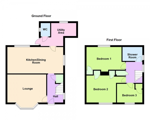 Floor Plan Image for 3 Bedroom Semi-Detached House for Sale in Severn Road, Bloxwich, Walsall, WS3 1NX