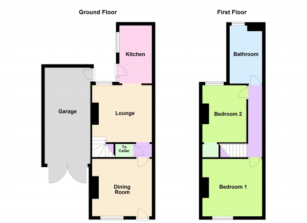 Floor Plan Image for 2 Bedroom End of Terrace House for Sale in Victor Street, Pelsall, WS3 4BU