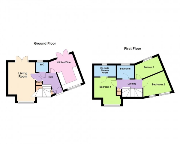 Floor Plan for 3 Bedroom Semi-Detached House for Sale in Arbury Grove, Bloxwich, WS3 1TF, WS3, 1TF - Offers in Excess of &pound220,000