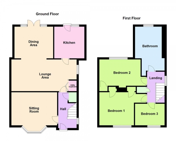 Floor Plan Image for 3 Bedroom Semi-Detached House for Sale in Severn Road, Bloxwich, Walsall, WS3 1NX