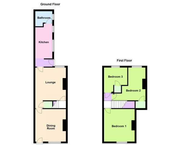 Floor Plan Image for 3 Bedroom Terraced House for Sale in Croft Street, Walsall, WS2 8JR