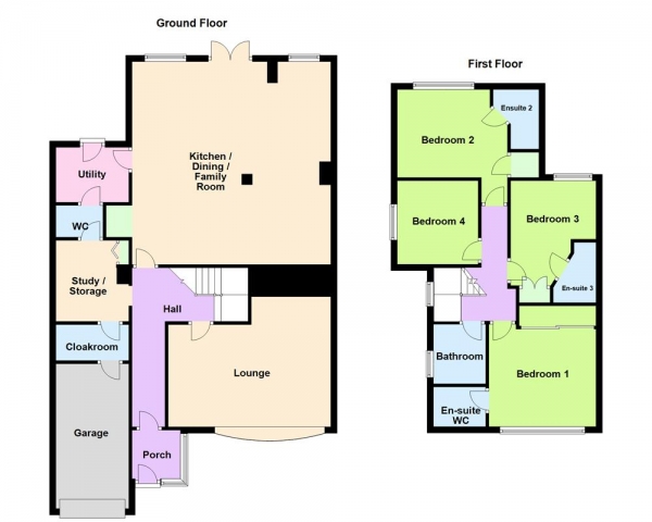 Floor Plan Image for 4 Bedroom Detached House for Sale in St. Marys Way, Aldridge, WS9 0AB