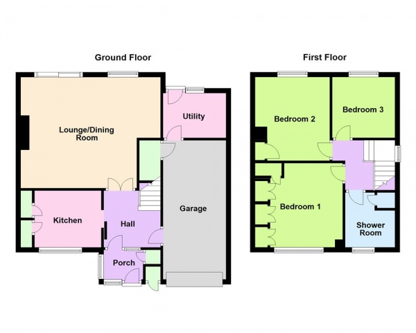 Floor Plan Image for 3 Bedroom Semi-Detached House for Sale in Elmdale Drive, Aldridge, WS9 8LQ