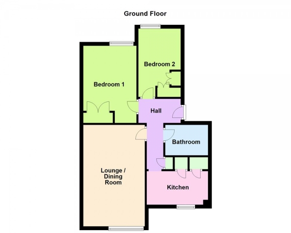 Floor Plan Image for 2 Bedroom Apartment for Sale in Lichfield Court, Lichfield Road, Walsall, WS4 2DX