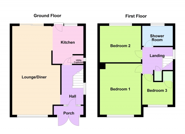 Floor Plan Image for 3 Bedroom Semi-Detached House for Sale in Druids Avenue, Aldridge, WS9 8LA