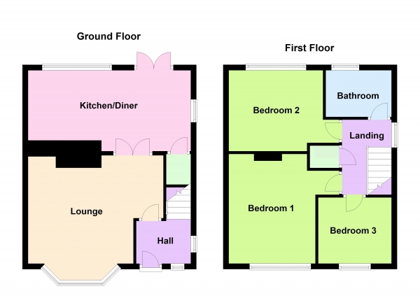 Floor Plan Image for 3 Bedroom Semi-Detached House for Sale in Goscote Lane, Bloxwich, WS3 1RX