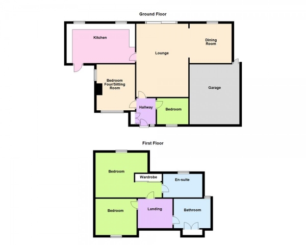 Floor Plan for 4 Bedroom Detached House for Sale in Longwood Road, Aldridge, Walsall, WS9 0TA, Aldridge, WS9, 0TA - Offers in Excess of &pound600,000