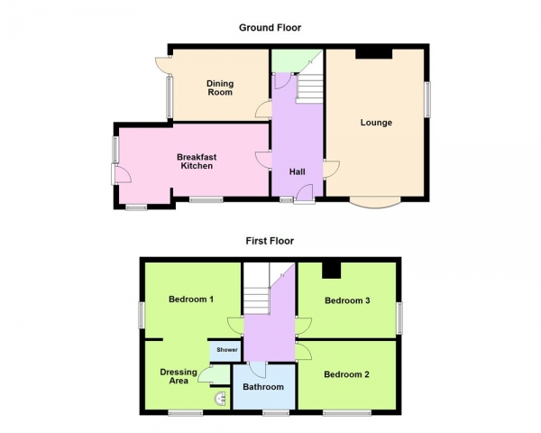 Floor Plan Image for 3 Bedroom Semi-Detached House for Sale in Camborne Road, Park Hall, Walsall, WS5 3JB