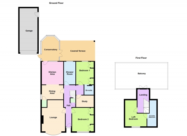 Floor Plan for 3 Bedroom Detached Bungalow for Sale in Paradise Lane, Pelsall, WS3 4NH, WS3, 4NH - OIRO &pound360,000