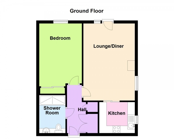 Floor Plan Image for 1 Bedroom Retirement Property for Sale in Alder House, Leighswood Road, Aldridge