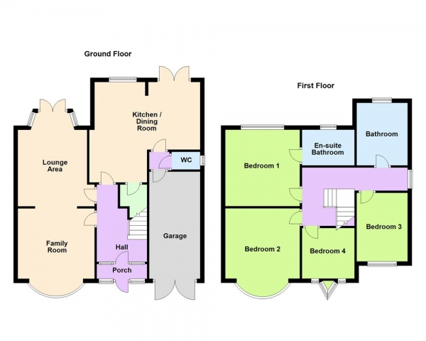 Floor Plan Image for 4 Bedroom Detached House for Sale in Leighswood Avenue, Aldridge, WS9 8BB