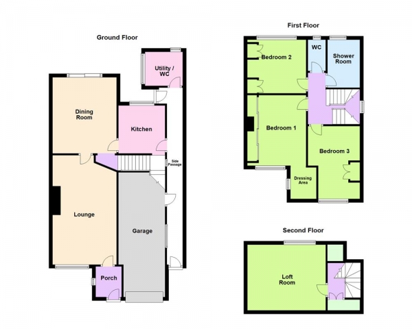 Floor Plan Image for 4 Bedroom Semi-Detached House for Sale in Cranleigh Close, Aldridge, WS9 0RW