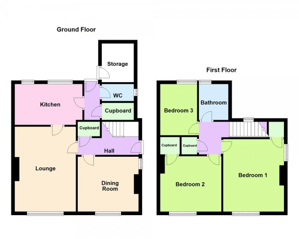 Floor Plan Image for 3 Bedroom Semi-Detached House for Sale in Norbury Avenue, Pelsall, WS3 4NE