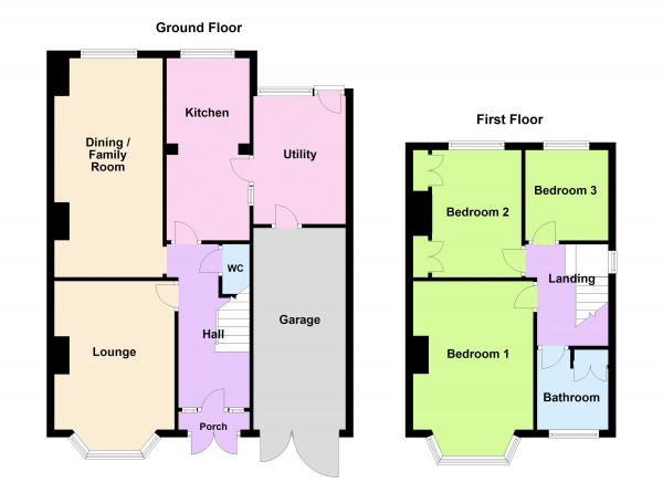 Floor Plan Image for 3 Bedroom Semi-Detached House for Sale in Walsall Road, Aldridge, WS9 0JL