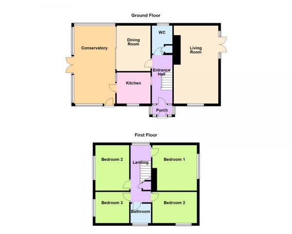Floor Plan for 4 Bedroom Detached House for Sale in Park Hall Road, Walsall, WS5 3HL, WS5, 3HL - OIRO &pound475,000