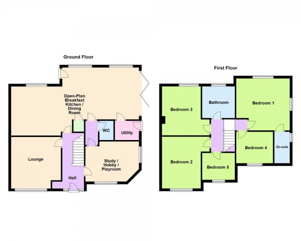 Floor Plan Image for 5 Bedroom Semi-Detached House for Sale in Sandringham Drive, Aldridge, WS9 8HD