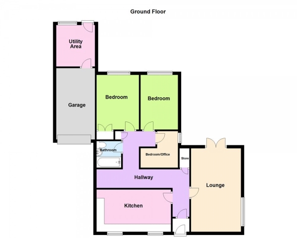 Floor Plan Image for 2 Bedroom Bungalow for Sale in Barns Lane, Rushall, Walsall, WS4 1HG